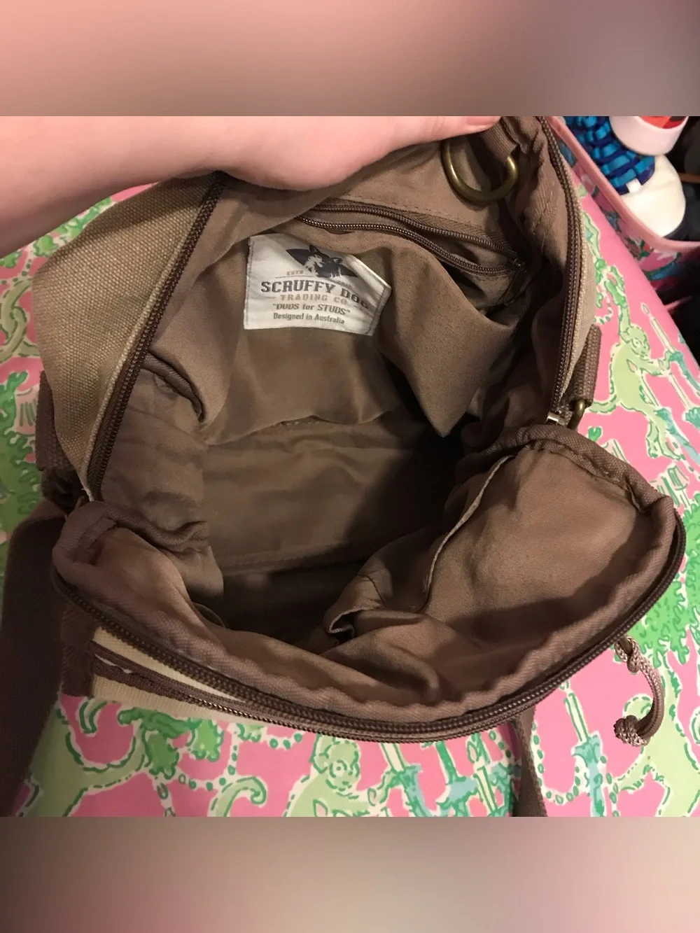 SCRUFFY DOG Canvas Messenger Bag